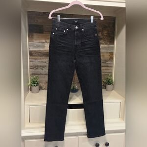 Edwin Hana Black Goth Straight Leg Ankle Jeans